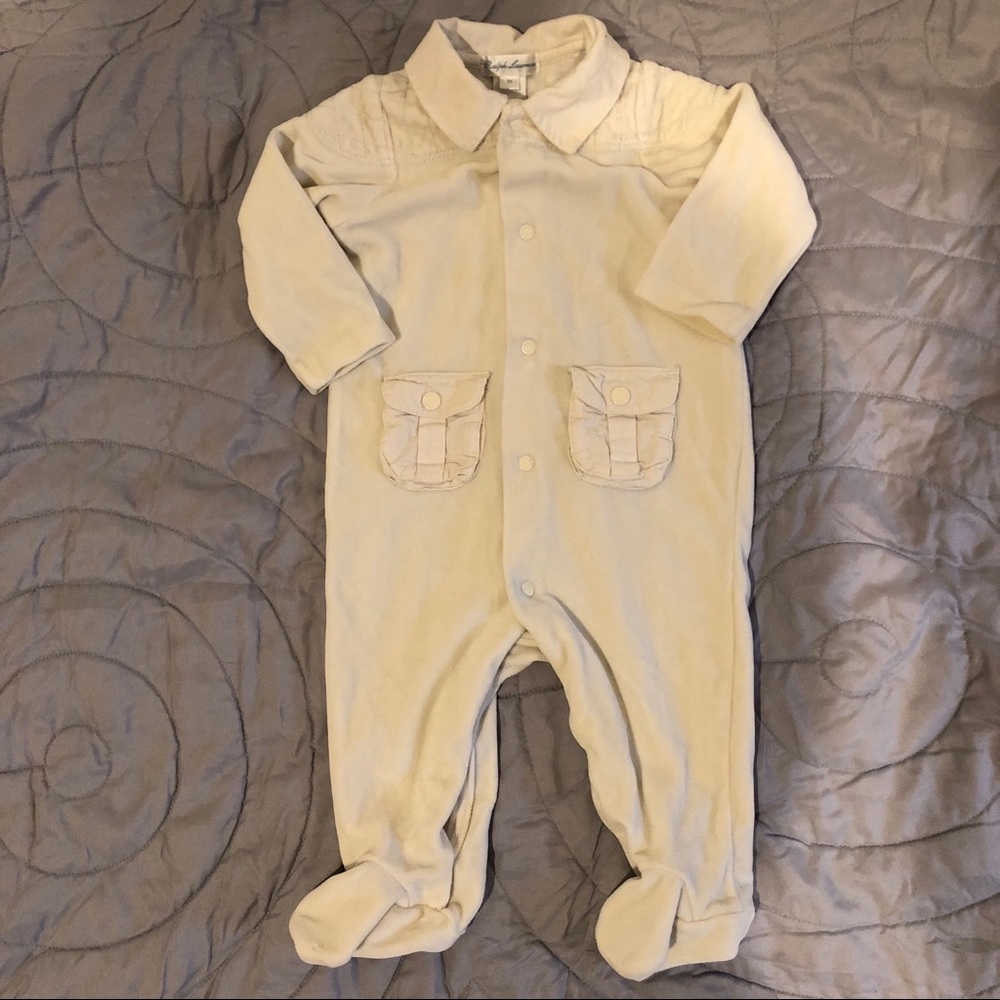 Ralph Lauren Velvet Infant Footie